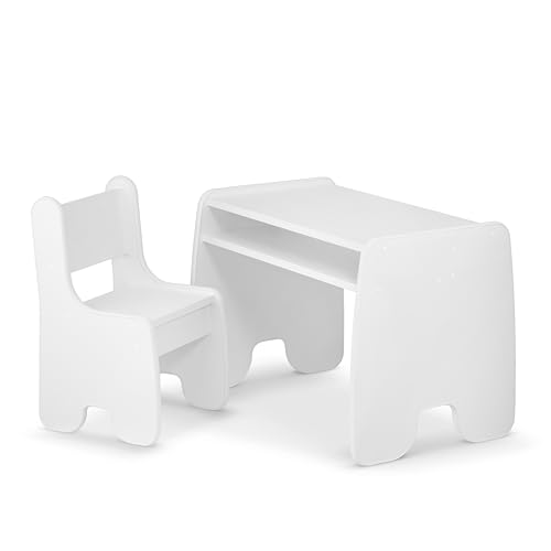 defiPad Stylisch und Stabile Kindertisch mit Stuhl | Schreibtisch Kinder mit stauraum und Kinderstuhl | Sitzgruppe Kinder | Kinder Tisch Stuhl Set | Kinderzimmer Möbel von defiPad