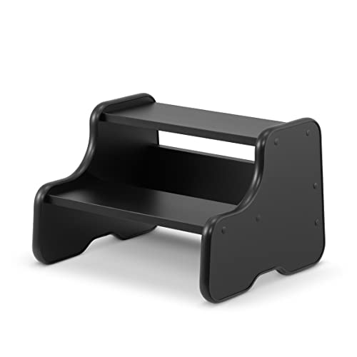 defiPad Tritthocker mit 2 Stufen | Holzhocker für Kinder | Kindertreppchen Schemel | Kindermöbel für Bad, Küche, Kinderzimmer ab 2 Jahre | Toilettenhocker | Hocker Holz | Kinderzimmer Möbel | von defiPad
