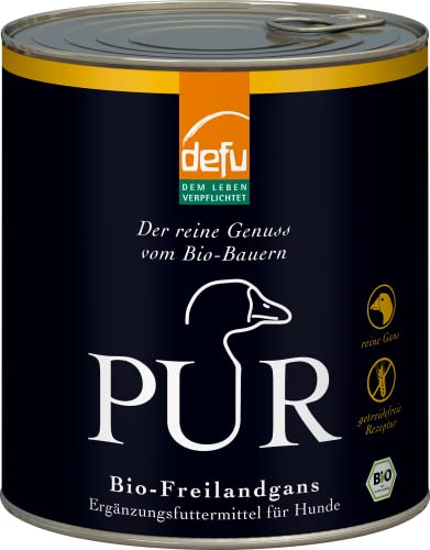 defu Hundefutter | 1 x 800 g | PUR Bio Freilandgans | Premium Bio Nassfutter | Ergänzungsfuttermittel für Hunde defu Hundefutter | 1 x 800 g | PUR Bio Freilandgans | Premium Bio Nassfutter | Ergänzungsfuttermittel für Hunde von defu