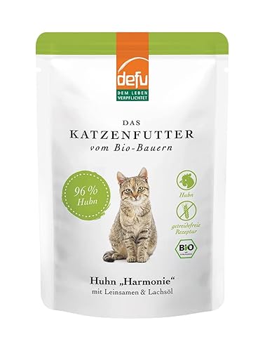 defu Katzenfutter | 1 x 85 g | Bio Huhn Harmonie Nassfutter | Premium Bio Katzenfutter | Pate für Katzen defu Katzenfutter | 1 x 85 g | Bio Huhn Harmonie Nassfutter | Premium Bio Katzenfutter | Pate für Katzen von defu