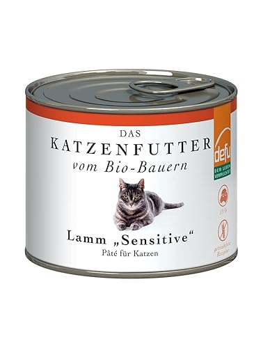 defu Katzenfutter | 12 x 200 g | Pate Bio Lamm Sensitive | Alleinfuttermittel Premium Bio Nassfutter für Katzen defu Katzenfutter | 12 x 200 g | Pate Bio Lamm Sensitive | Alleinfuttermittel Premium Bio Nassfutter für Katzen von defu