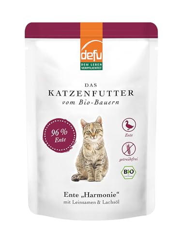 defu Katzenfutter | 12 x 85 g | Bio Ente Harmonie Nassfutter | Premium Bio Katzenfutter | Pate für Katzen defu Katzenfutter | 12 x 85 g | Bio Ente Harmonie Nassfutter | Premium Bio Katzenfutter | Pate für Katzen von defu