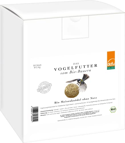 defu Wildvögel | Bio Meisenknödel ohne Netz | Ganzjähriges Wildvogelfutter für Weich- und Körnerfresser | 50 Stück im Karton defu Wildvögel | Bio Meisenknödel ohne Netz | Ganzjähriges Wildvogelfutter für Weich- und Körnerfresser | 50 Stück im Karton von defu