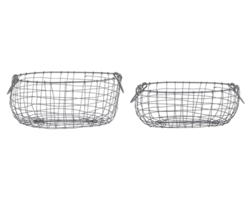 degawo Draht Korb 2er Set Mittel & Gross - oval Griffe Dekoration Garten Deko degawo Draht Korb 2er Set Mittel & Gross - oval Griffe Dekoration Garten Deko von degawo
