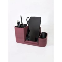 Moderner Schreibtisch-Organizer Mit Smartphone-Halter | Stiftehalter 3D-Gedruckt Aus Pla Schreibtisch Büro Organizer von deindruckstueck