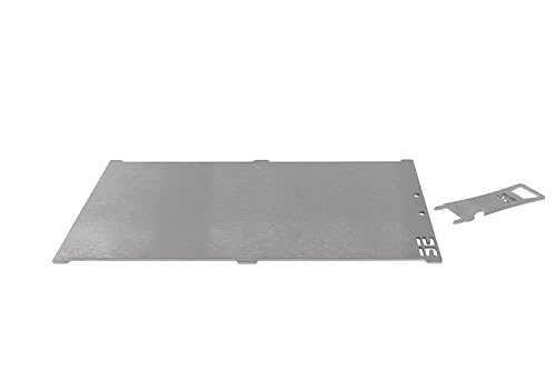 deingrillrost.de Grillplatte + Heber Plancha 1/3 f. Barbecook Vanilla Edelstahl 4mm EE 43 x 21 x 4 von deingrillrost.de