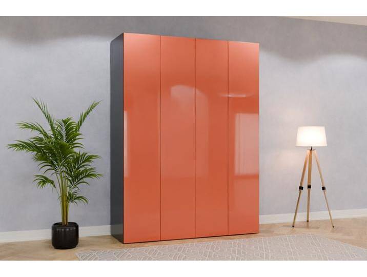 Badezimmer Einbauschrank/ Badschrank nach Maß - RAL 3022 Lachsrot - 245x245x62cm - Individuell konfigurieren von deinschrank.de