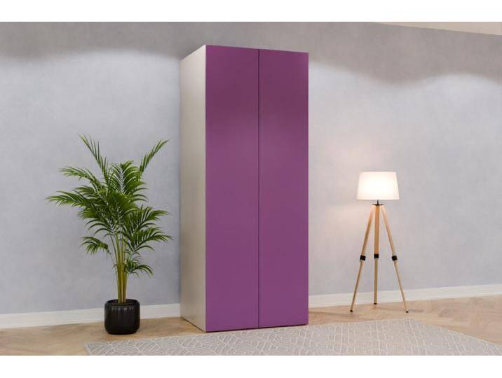 Badezimmer Einbauschrank/ Badschrank nach Maß - RAL 4008 Signalviolett - 245x245x82cm - Individuell konfigurieren von deinschrank.de