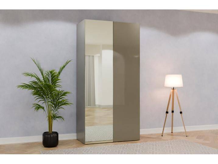 Badezimmer Einbauschrank/ Badschrank nach Maß - RAL 7003 Moosgrau - 245x245x62cm - Individuell konfigurieren von deinschrank.de
