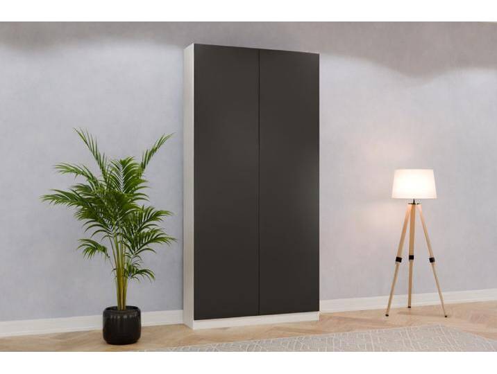 Badezimmer Einbauschrank/ Badschrank nach Maß - RAL 9011 Graphitschwarz - 245x245x32cm - Individuell konfigurieren von deinschrank.de