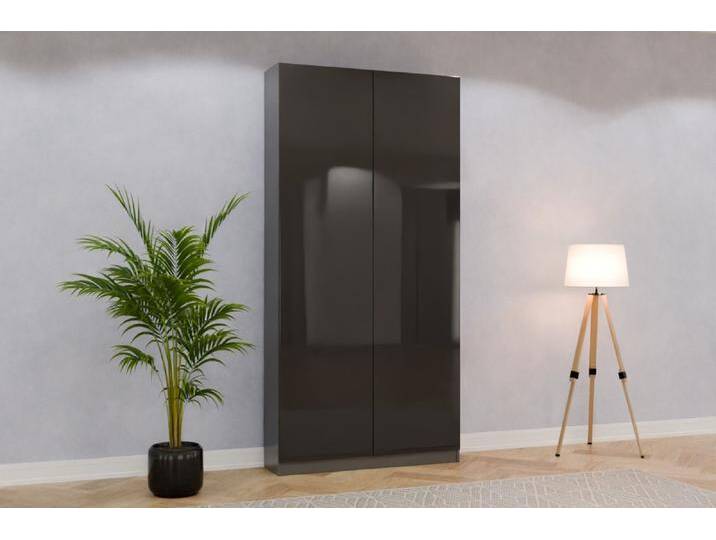 Badezimmer Einbauschrank/ Badschrank nach Maß - RAL 9017 Verkehrschwarz - 245x245x32cm - Individuell konfigurieren von deinschrank.de