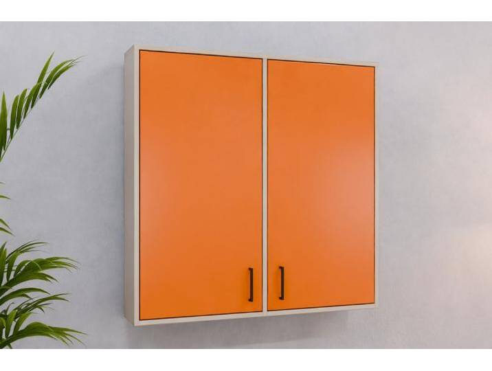 Badezimmer Hängeschrank/ Badschrank nach Maß - RAL 2003 Pastellorange - 109x109x20cm - Individuell konfigurieren von deinschrank.de