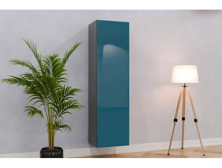 Badezimmer Hängeschrank/ Badschrank nach Maß - RAL 5009 Azurblau - 180x180x42cm - Individuell konfigurieren von deinschrank.de