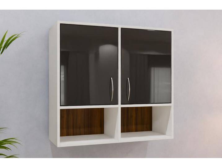 Badezimmer Hängeschrank/ Badschrank nach Maß - RAL 9017 Verkehrschwarz - 90x90x35cm - Individuell konfigurieren von deinschrank.de