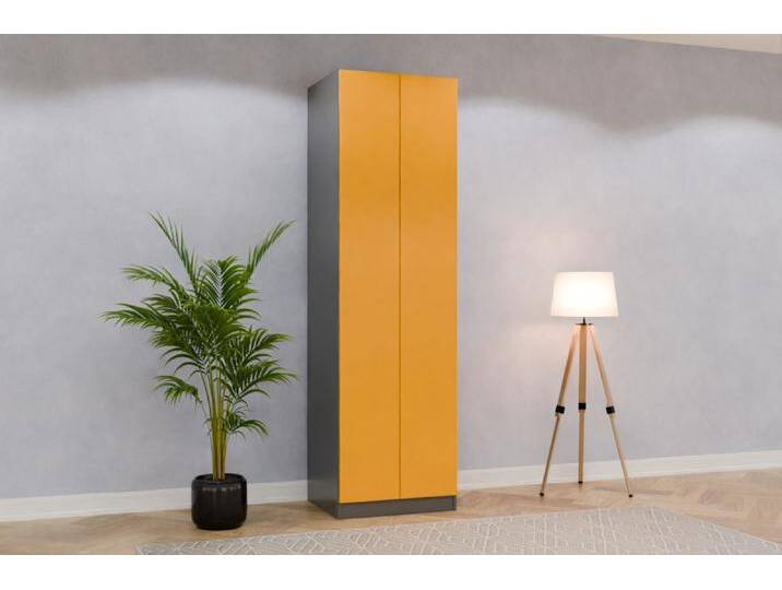 Badezimmer Hochschrank/ Badschrank nach Maß - RAL 1003 Signalgelb - 250x250x62cm - Individuell konfigurieren von deinschrank.de