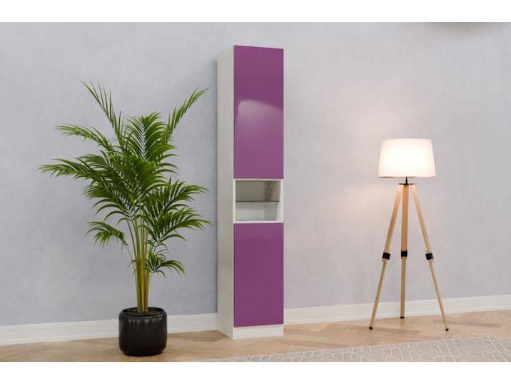 Badezimmer Hochschrank/ Badschrank nach Maß - RAL 4008 Signalviolett - 200x200x37cm - Individuell konfigurieren von deinschrank.de