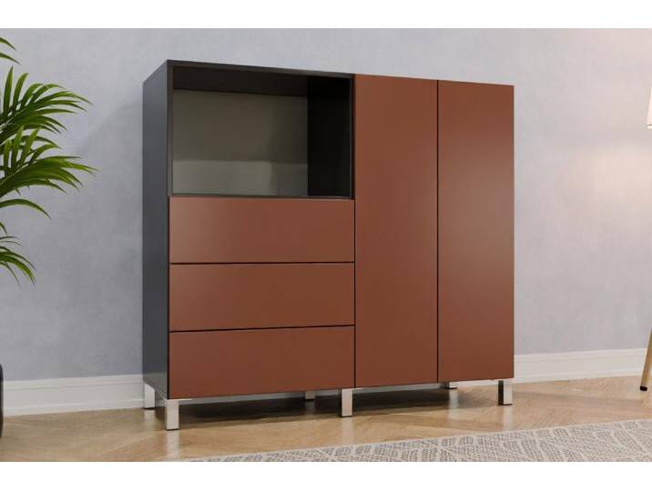 Büroschrank Highboard nach Maß RAL 8002 Signalbraun 120x120x469cm Individuell konfigurieren Büroschrank Highboard nach Maß RAL 8002 Signalbraun 120x120x469cm Individuell konfigurieren von deinschrank.de
