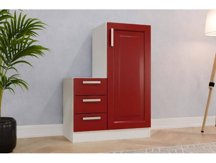Garderobenschrank Kommode nach Maß RAL 3003 Rubinrot 113x113x442cm Individuell konfigurieren von deinschrank.de