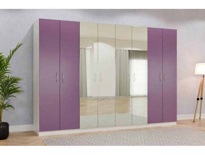 Garderobenschrank mit Spiegel nach Maß RAL 4001 Rotlila 210x210x623cm Individuell konfigurieren Garderobenschrank mit Spiegel nach Maß RAL 4001 Rotlila 210x210x623cm Individuell konfigurieren von deinschrank.de