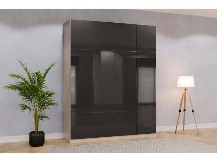 Garderobenschrank/ Flurschrank nach Maß - RAL 9004 Signalschwarz - 251x251x62cm - Individuell konfigurieren von deinschrank.de
