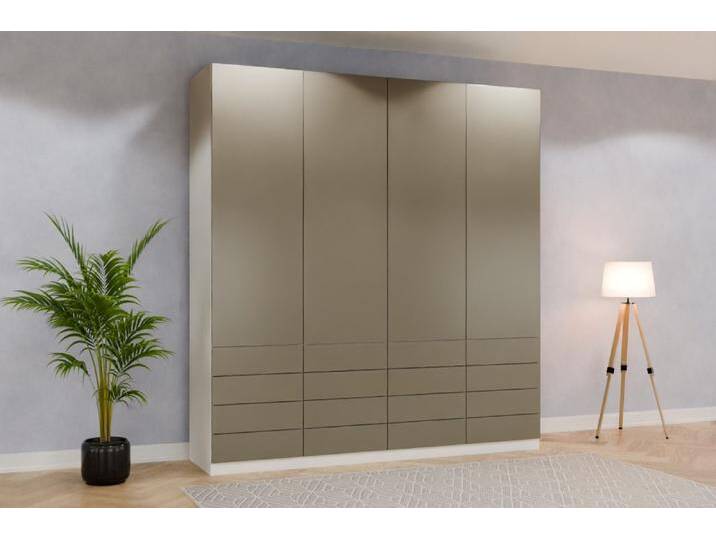 Kleiderschrank mit Drehtüren/ Drehtürenschrank nach Maß - RAL 7003 Moosgrau - 266x266x62cm - Individuell konfigurieren von deinschrank.de