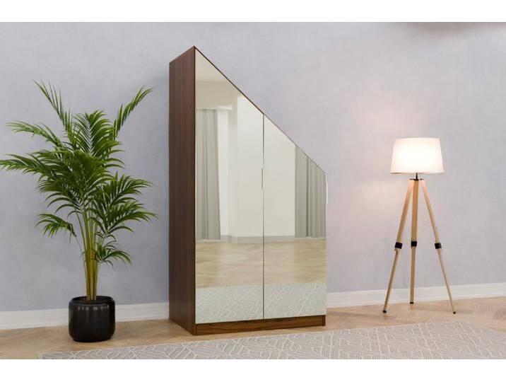 Kleiderschrank mit Spiegel/ Spiegelschrank nach Maß - 194x194x70cm - Individuell konfigurieren von deinschrank.de