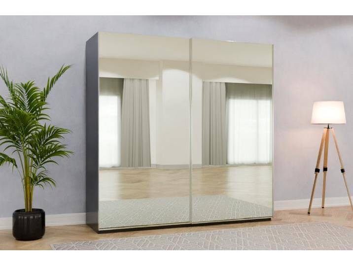 Kleiderschrank mit Spiegel/ Spiegelschrank nach Maß - 200x200x65cm - Individuell konfigurieren von deinschrank.de