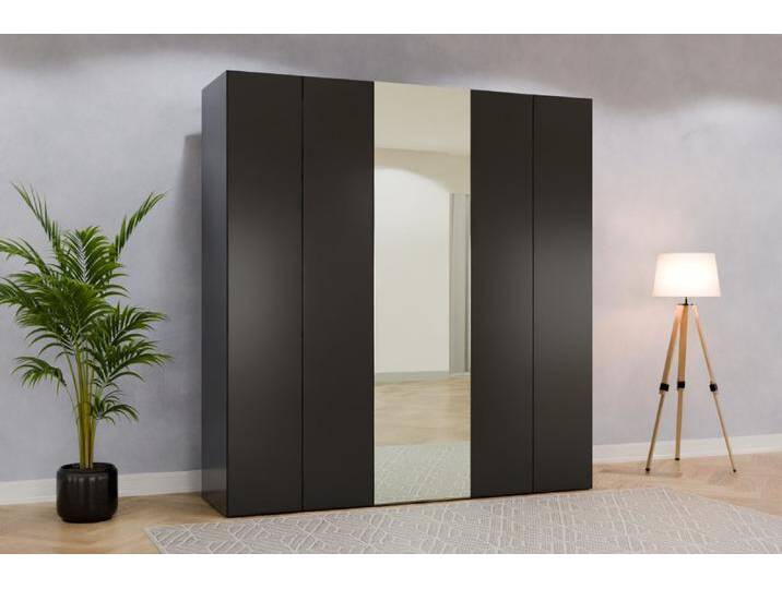 Kleiderschrank mit Spiegel/ Spiegelschrank nach Maß - 226x226x80cm - Individuell konfigurieren von deinschrank.de
