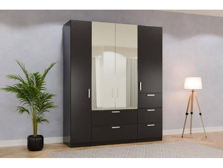 Kleiderschrank mit Spiegel/ Spiegelschrank nach Maß - 247x247x62cm - Individuell konfigurieren von deinschrank.de