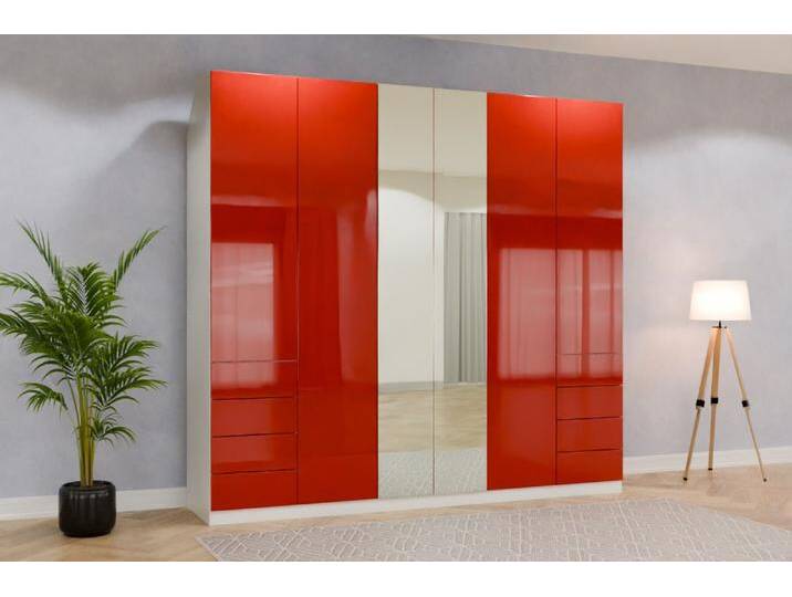 Kleiderschrank mit Spiegel nach Maß RAL 3000 Feuerrot 254x254x623cm Individuell konfigurieren Kleiderschrank mit Spiegel nach Maß RAL 3000 Feuerrot 254x254x623cm Individuell konfigurieren von deinschrank.de