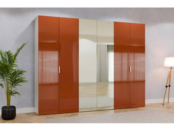 Kleiderschrank mit Spiegel nach Maß RAL 8004 Kupferbraun 230x230x443cm Individuell konfigurieren Kleiderschrank mit Spiegel nach Maß RAL 8004 Kupferbraun 230x230x443cm Individuell konfigurieren von deinschrank.de