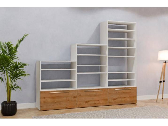 Raumteiler Regal nach Maß Asteiche 210x210x419cm Individuell konfigurieren von deinschrank.de