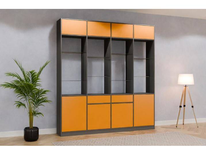 Raumteiler Regal nach Maß RAL 1037 Sonnengelb 260x260x400cm Individuell konfigurieren von deinschrank.de
