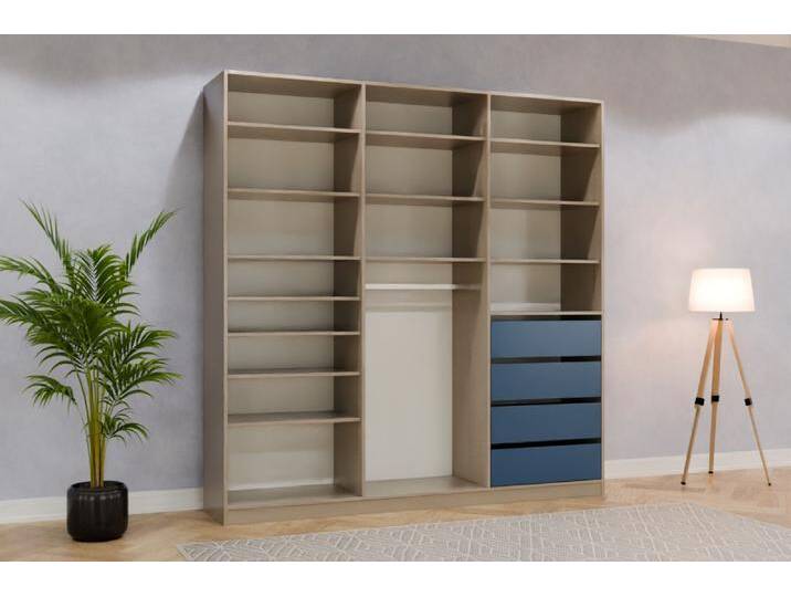 Raumteiler Regal nach Maß - RAL 5000 Violettblau - 240x240x50cm - Individuell konfigurieren von deinschrank.de