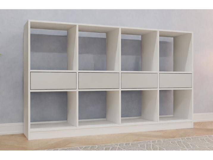 Raumteiler Regal nach Maß - RAL 9018 Papyrusweiß - 120x120x40cm - Individuell konfigurieren von deinschrank.de