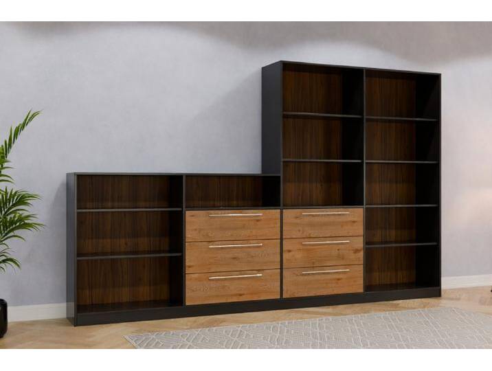 Raumteiler mit Rückwand nach Maß Asteiche 220x220x400cm Individuell konfigurieren von deinschrank.de