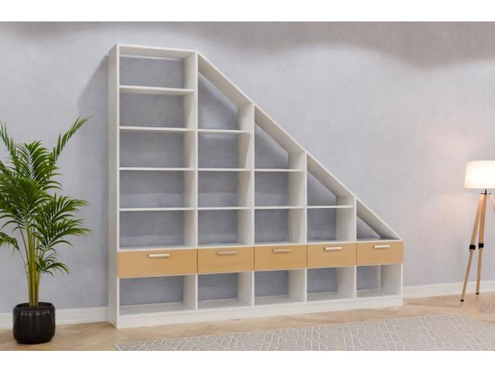 Raumteiler mit Rückwand nach Maß RAL 1002 Sandgelb 228x228x359cm Individuell konfigurieren von deinschrank.de