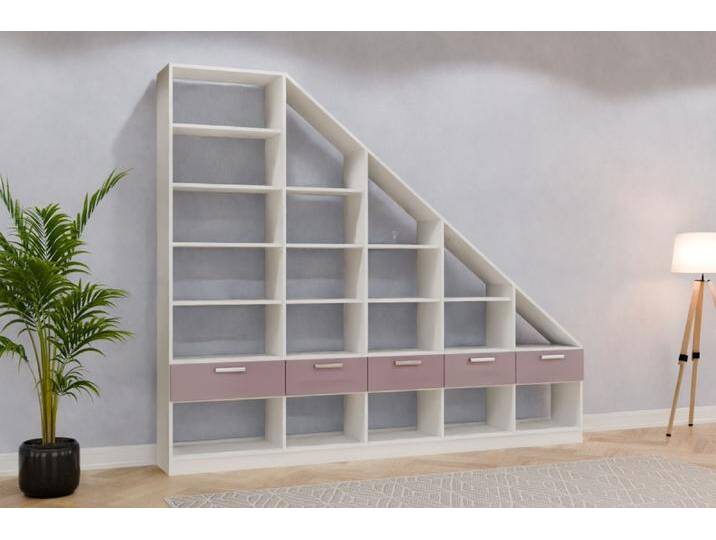 Raumteiler mit Rückwand nach Maß RAL 4009 Pastellviolett 228x228x359cm Individuell konfigurieren von deinschrank.de