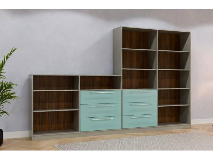 Raumteiler mit Rückwand nach Maß - RAL 6027 Lichtgrün - 220x220x40cm - Individuell konfigurieren von deinschrank.de