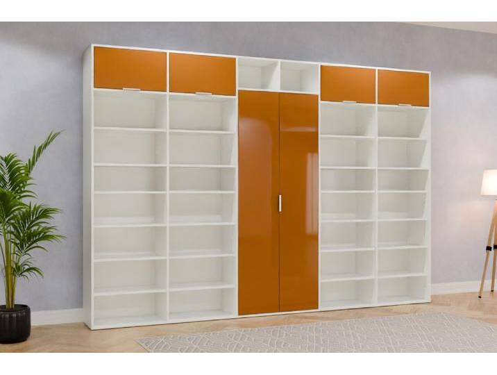 Raumteiler mit Rückwand nach Maß RAL 8001 Ockerbraun 240x240x400cm Individuell konfigurieren von deinschrank.de