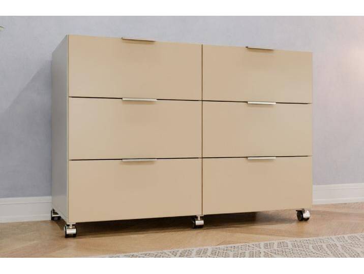Rollcontainer nach Maß - RAL 1014 Elfenbein - 85x85x54cm - Individuell konfigurieren von deinschrank.de