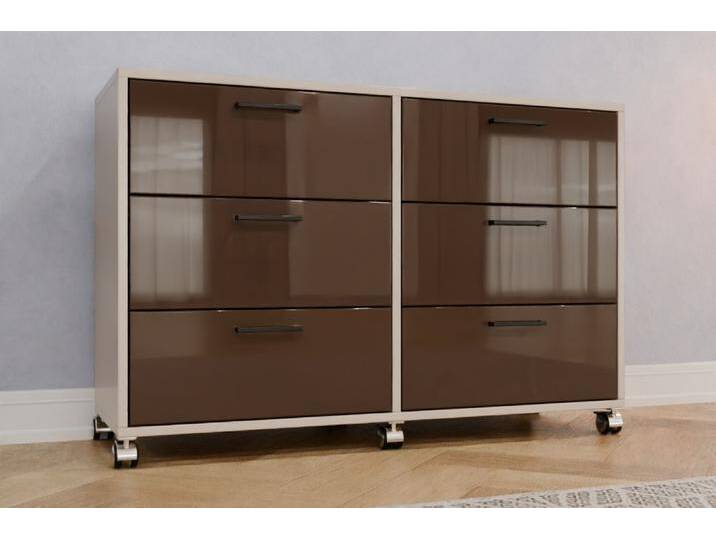 Rollcontainer nach Maß - RAL 8028 Terrabraun - 80x80x40cm - Individuell konfigurieren von deinschrank.de