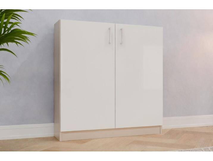 Schuhschrank nach Maß Lackiertes Glas Schneeweiß glänzend 103x103x259cm Individuell konfigurieren von deinschrank.de