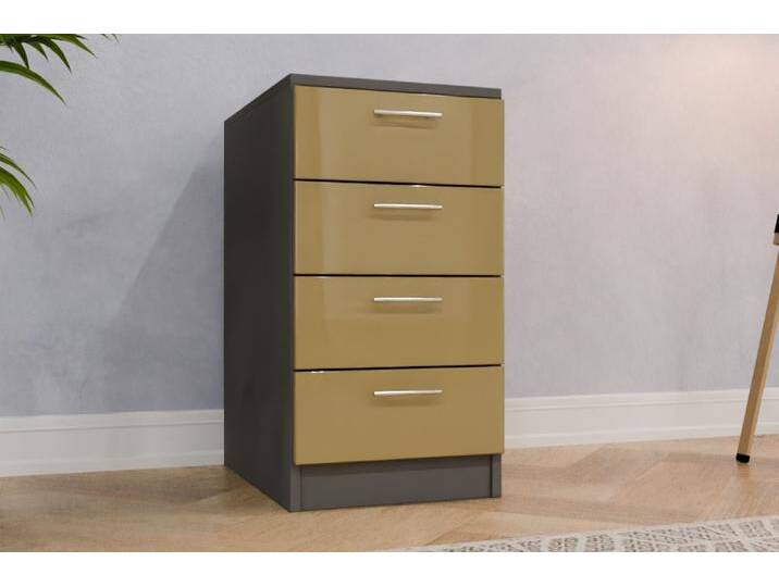 Standcontainer nach Maß - RAL 1020 Olivgelb - 75x75x57cm - Individuell konfigurieren von deinschrank.de