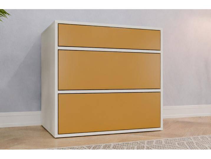 Standcontainer nach Maß - RAL 1024 Ockergelb - 78x78x60cm - Individuell konfigurieren von deinschrank.de