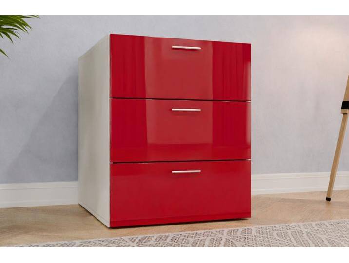 Standcontainer nach Maß - RAL 3027 Himbeerrot - 77x77x72cm - Individuell konfigurieren von deinschrank.de