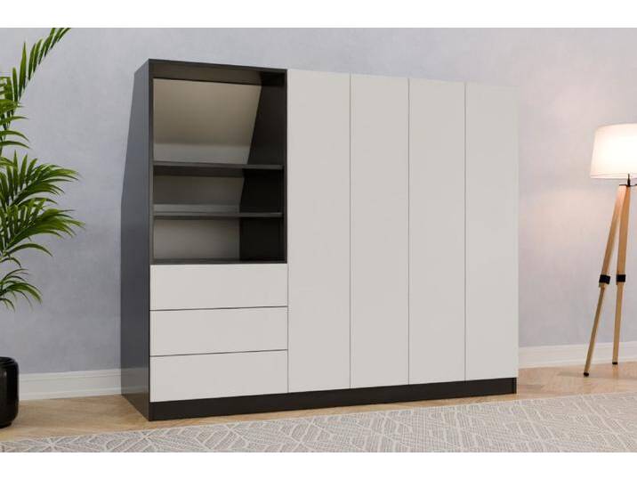 Standcontainer nach Maß RAL 9003 Signalweiß 150x150x719cm Individuell konfigurieren von deinschrank.de