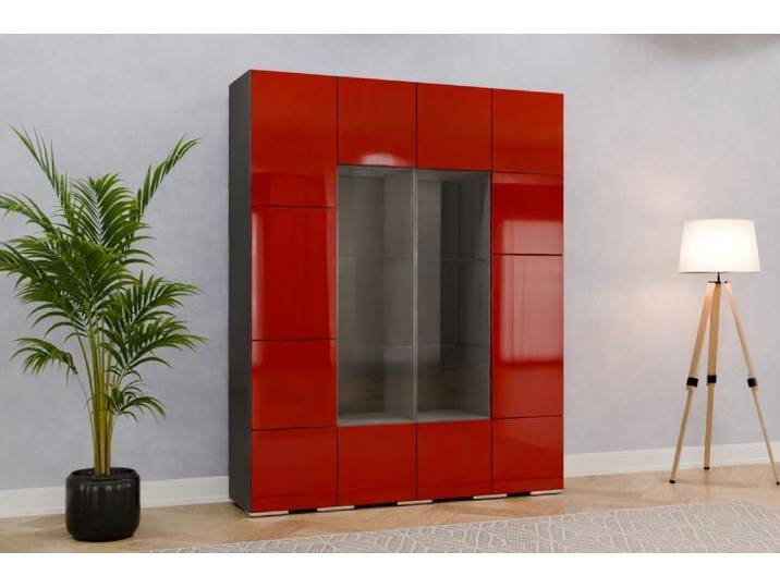 Vitrine nach Maß RAL 3002 Karminrot 200x200x419cm Individuell konfigurieren Vitrine nach Maß RAL 3002 Karminrot 200x200x419cm Individuell konfigurieren von deinschrank.de