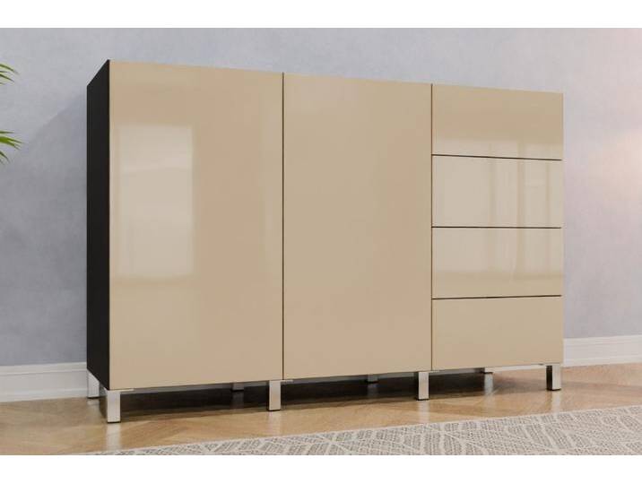 Wohnzimmer Highboard nach Maß Lackiertes Glas Magnolie glänzend 110x110x519cm Individuell konfigurieren Wohnzimmer Highboard nach Maß Lackiertes Glas Magnolie glänzend 110x110x519cm Individuell konfigurieren von deinschrank.de
