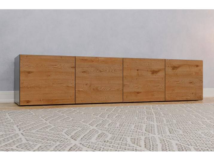 Wohnzimmer Lowboard nach Maß Asteiche 46x46x519cm Individuell konfigurieren von deinschrank.de